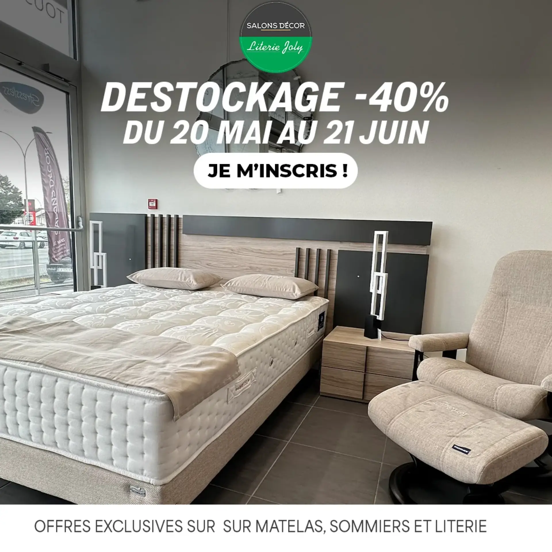 Campagne acquisition leads literie - Génération trafic magasin et RDV conseil sommeil