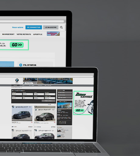 Encarts publicitaires sur sites web ciblés