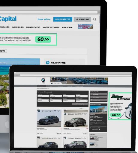 Campagne digitale bannière display sur sites de références