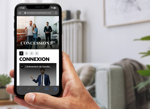 Interface mobile d'invitation par vidéo