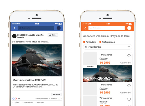Campagnes sponsorisées Facebook et Leboncoin