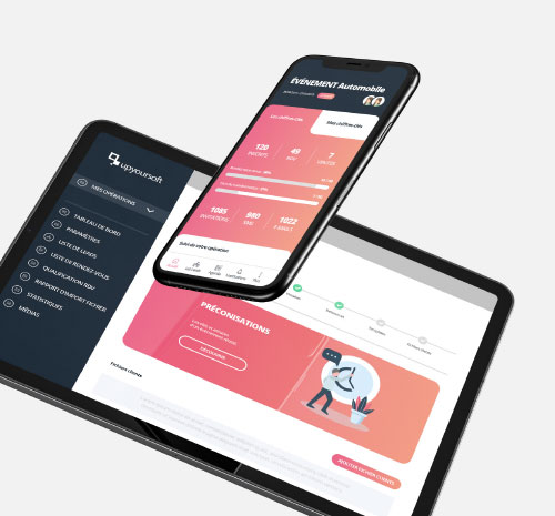 Dashboard web et mobile UpYourSoft
