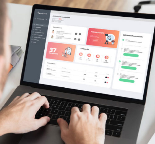 Le manager d'une concession consulte les rendez-vous pris depuis le logiciel UpYourSoft