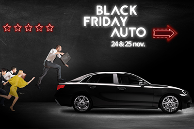 Affiche de lancement Black Friday Automobile