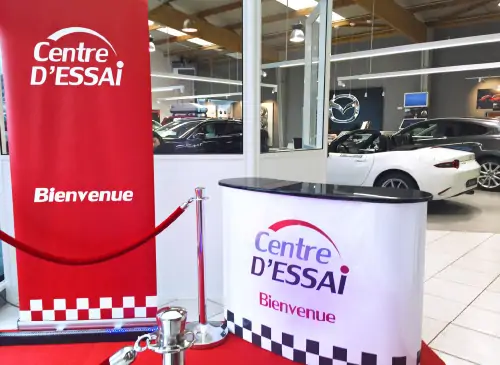 Roll-Up et stand d'accueil Centre d'Essai Driving