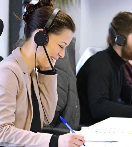 Les téléconseillers d'UpYourBizz réceptionnent les appels entrants